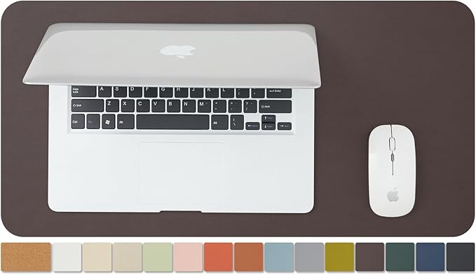 Compact Cork Desk Mat - Small Dual-Sided Desk Pad for Office and Home - Desk Organization and Accessories - Ideal for Large Mouse Pad and Small Desk Mats on Top of Desks(Coffee,23.6"x 11.8")-DeskLoop Office