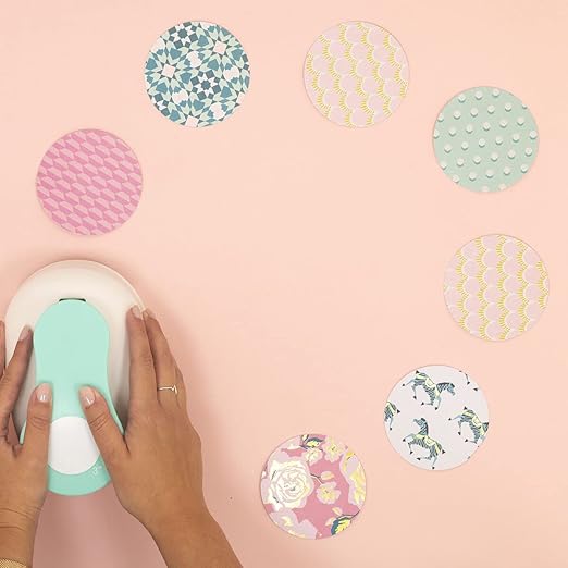 Craftelier - 1,5 Inch Circle Punch with Lever Press | Shape Hole Puncher for Paper Crafts | Round Hole Punch to Create Scrapbooks, DIY Cards & Journals | Mini Hole Punch for Paper & Cardstock.-DeskLoop Office