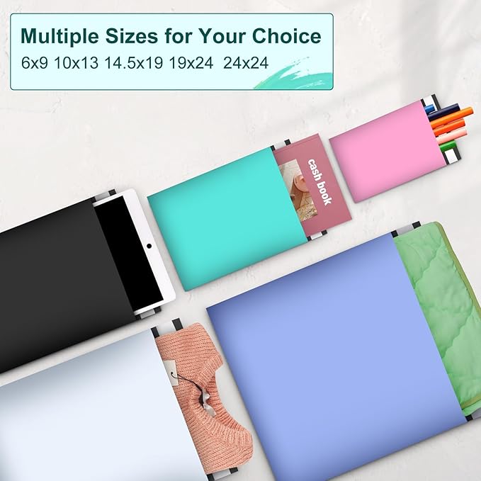 Poly Mailers 10x13 Inch 200 Pcs, Teal Shipping Bags, Mailing Envelopes with Self Seal Adhesive Strip, Waterproof and Tear-Proof Poly Bags for Non-Fragile Items-DeskLoop Office