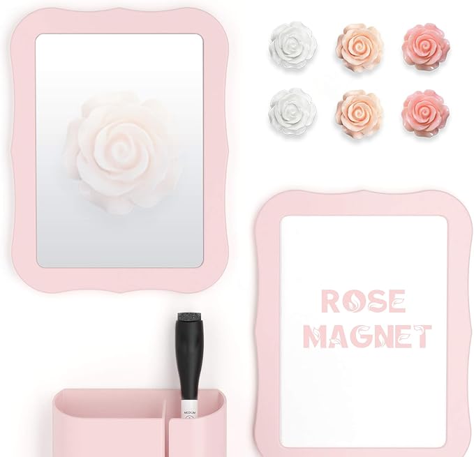 15 pcs - Cute Flower Magnets - Pink Rose Magnets - Image 7