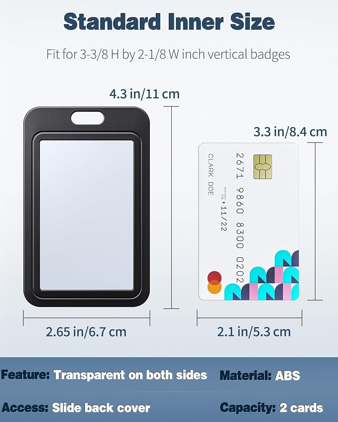 Uniclife 3 Pack Sliding Badge Holder - Image 7
