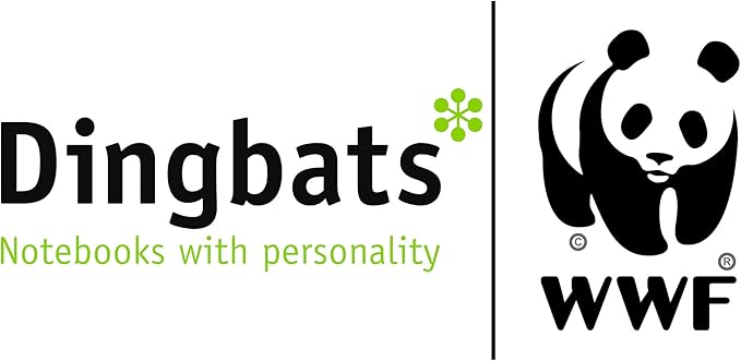 Dingbats* Wildlife Dotted Writing Journal Notebook A5 - Vegan Leather Hardcover - Ideal for Work, Travel - Pocket, Elastic Closure, & Bookmark-DeskLoop Office