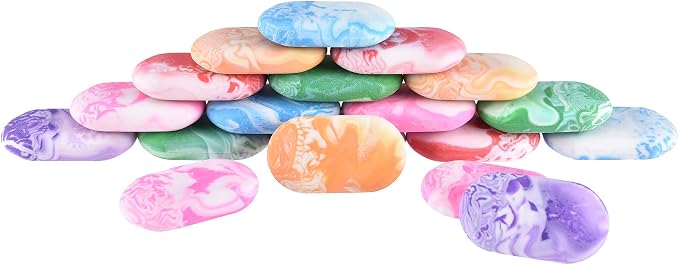 19PCS Bulk Cute Marble Oval Erasers - Image 5
