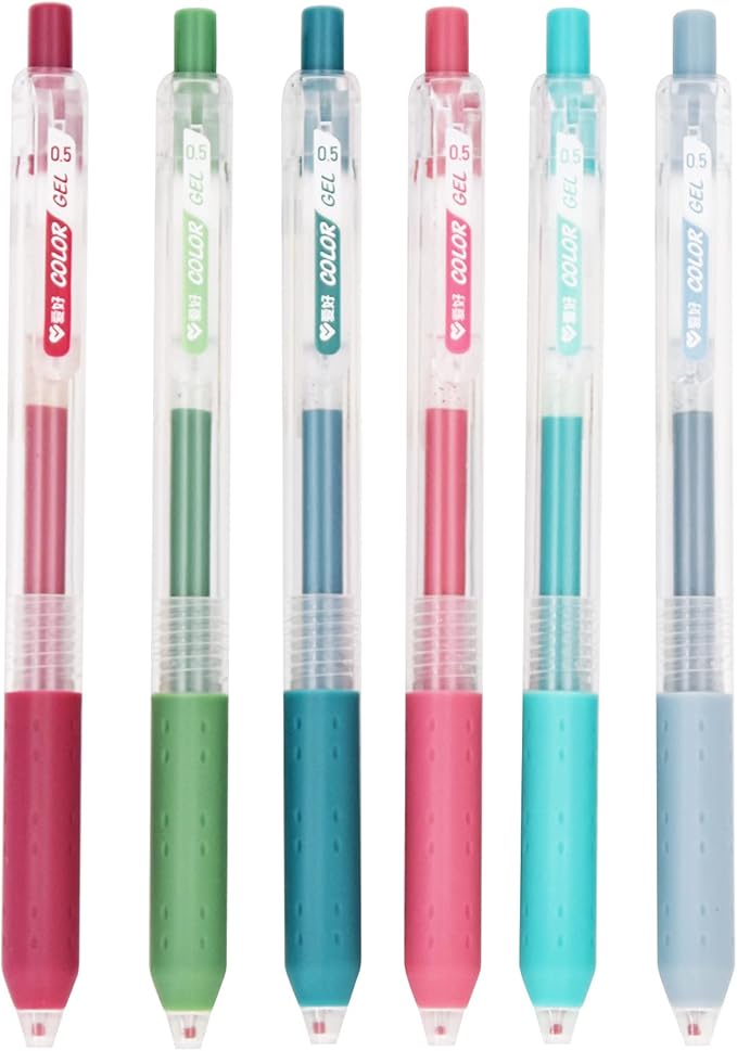 Morandi Journal Planner Pens Colorful 0.5mm Markers Fine Tip Drawing Pens Porous Fineliner Pen for Bullet Journaling Writing Note Taking Coloring Art Office School Supplies (6 Morandi colors)-DeskLoop Office