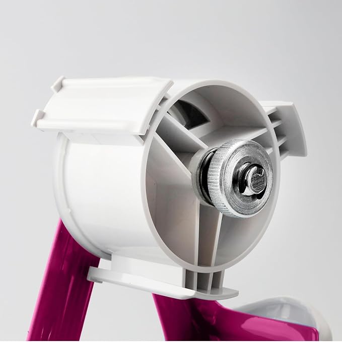 Heavy Duty Metal Frame Tape Gun - 3" Core with Special Ergonomic Handle - Packing Tape Dispenser with Premium Tempered Steel Blade for 2" Tape Rolls-DeskLoop Office