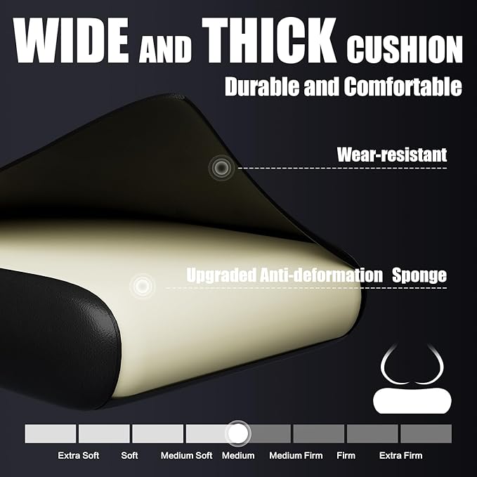 Gaming Chair, Ergonomic Office Computer Chair with Footrest and Lumbar Support Massager Racing Style High Back Video Gamer Chair, Wide&Thick Cushion, 90°-135° Recline, Adjustable Height, White-DeskLoop Office