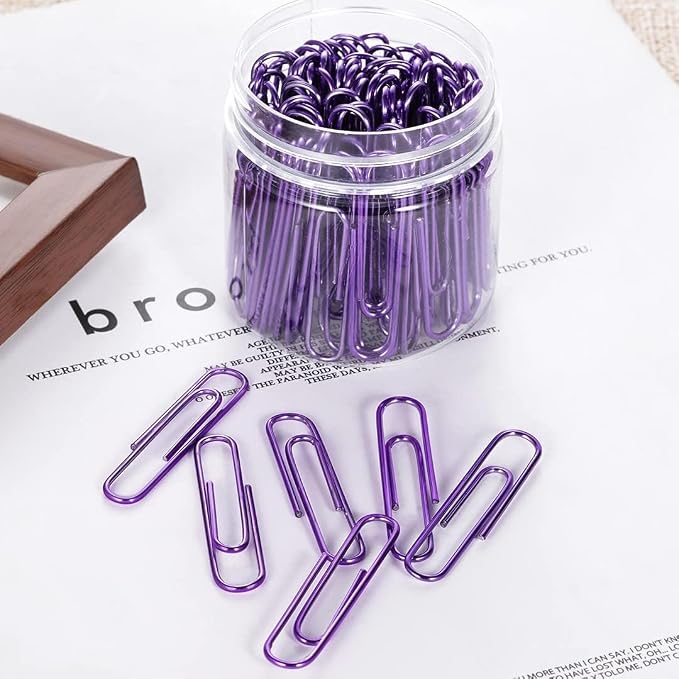 Vinaco Purple Jumbo Paper Clips, 100 Pack, 2 Inch, Durable & Rust Resistant - Image 6
