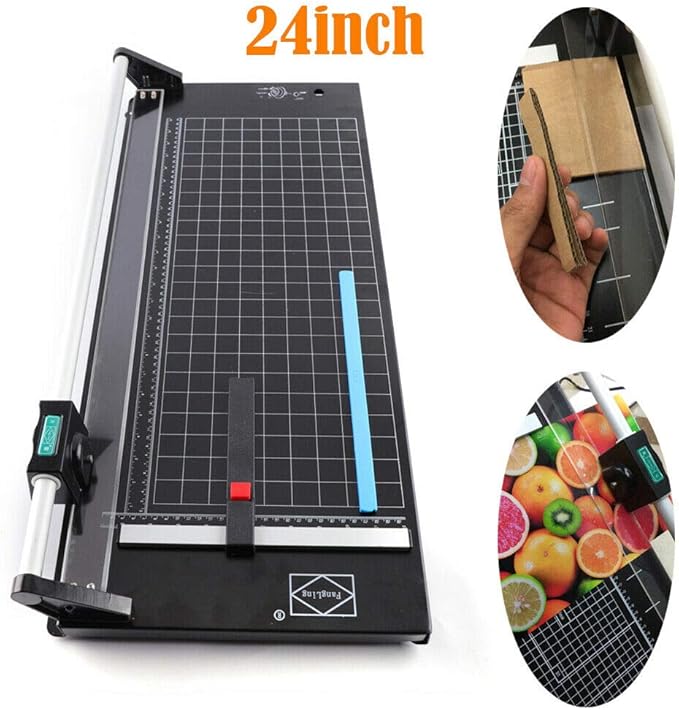 24Inch Rotary Trimmer Paper Cutter,Manual Paper Cutters Trimmers Photo Paper Cutter with Automatic Paper Weighting,Self-Sharpening for Craft Paper, Card Stock and Office Paper-DeskLoop Office