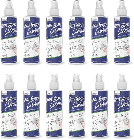 loukin Non-Toxic Whiteboard Cleaner, 8.5 fl oz Dry Erase Board Cleaner, White board Cleaning Spray, Removes Stubborn Marks from Whiteboards, Chalkboard (12-Pack)-DeskLoop Office
