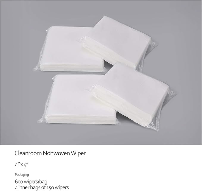 AAwipes Cleanroom Wipes Lint Free Wipes 4" x 4" Cellulose/Polyester Blend (4" x 4"-600 Pcs) Nonwoven Wipers (NW06804)-DeskLoop Office