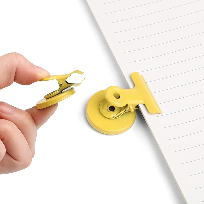 VNDUEEY 12 Pack Colorful Strong Magnetic Clips, Fridge Magnets Refrigerator Magnets, Clips Magnets for Whiteboard, Locker, Kitchen, Office Organizing Decorating (Multicolored)-DeskLoop Office