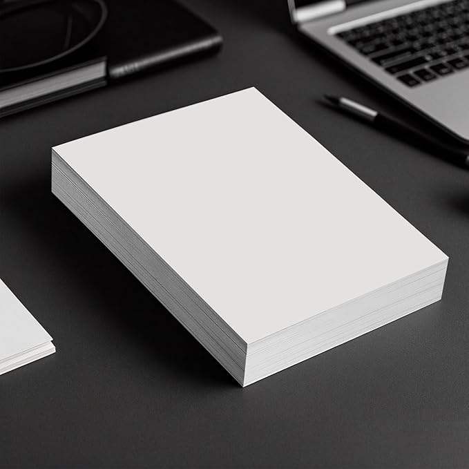 OcePor 100 Sheets White Cardstock 8.5 x 11, 92lb/250gsm Card Stock Paper, Thick Printer Cardboard Paper, Heavy Cardstock for Invitation, Resume, Certificate, Business Cards, Office-DeskLoop Office