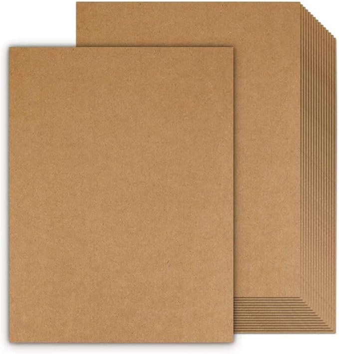 100 Sheets Kraft Paper Brown Cardstock 8.5 x 11, Goefun 80lb Card Stock Printer Paper for Invitations, Menus, Crafts, DIY Cards-DeskLoop Office