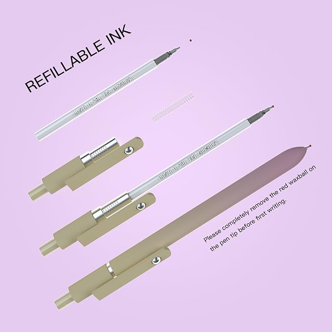 Teen girl gifts,0.5mm Fine Point Black Gel Pens,Birthday Gifts for Women,High-End Series Aesthetic Pens for Journaling Note Taking, cute pens for women(10 Pcs Black Ink-Gradient shaft pen)-DeskLoop Office