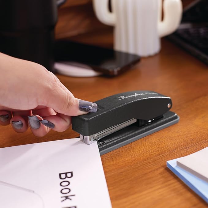 Swingline Stapler, Cub Compact Desktop Stapler, 20 Sheet Capacity, Metal, Matte Black (S701068)-DeskLoop Office