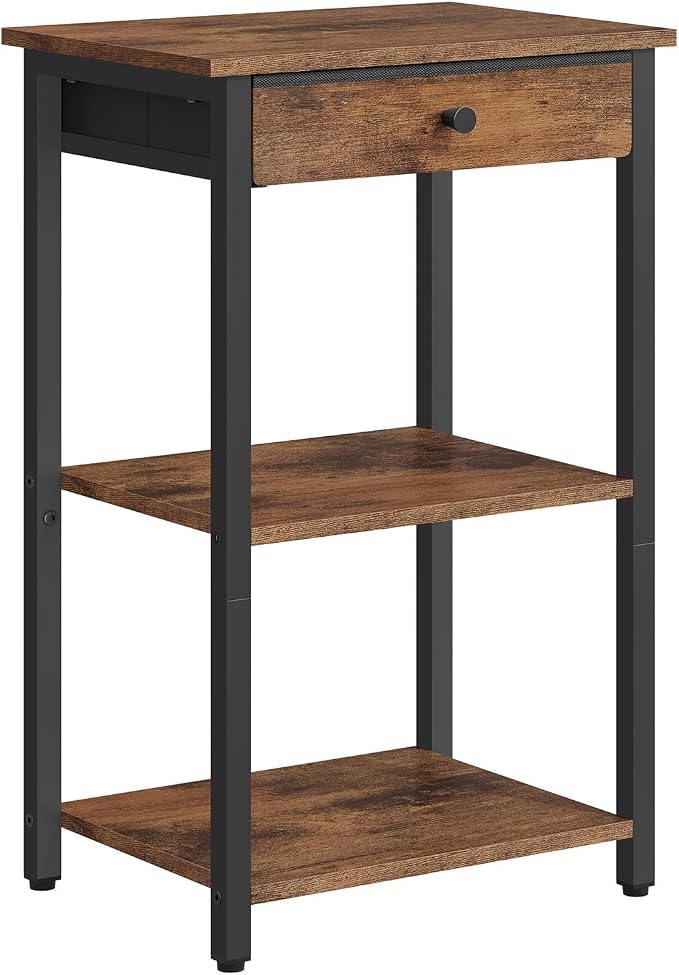 Gewudraw Printer Stand with Storage Drawer, 3-Tier Under Desk Printer Table - Image 8
