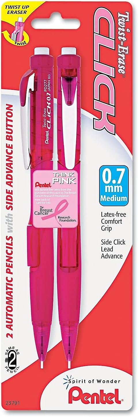 Pentel Breast Cancer Awareness Twist Erase CLICK Mechanical Pencil - Image 3