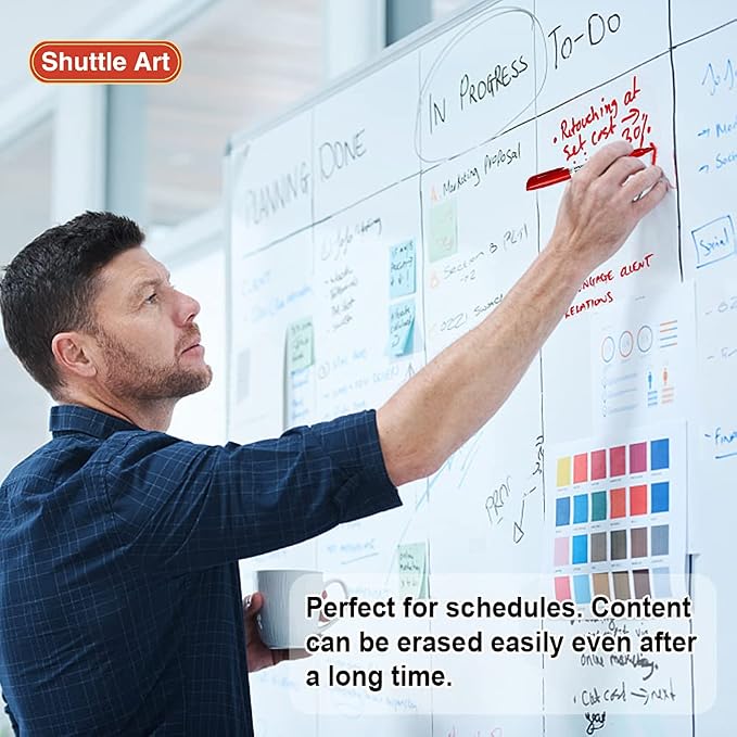 Shuttle Art Wet Erase Markers, 15 Pack Red 1mm Fine Tip Smudge-Free Markers - Image 7