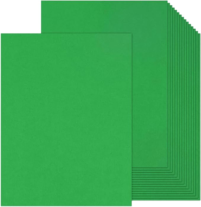 100 Sheets Green Cardstock 8.5 x 11, Goefun 80lb Green Card Stock Thick Printer Paper for Christmas Cards Making, Invitations and Craft-DeskLoop Office