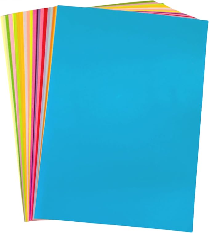 200 Sheets 20 Colors Colored Paper A4 Printer Paper Copy Stationery Multipurpose Colored Card Stock Printer Origami for Christmas DIY Kids Art Craft-DeskLoop Office