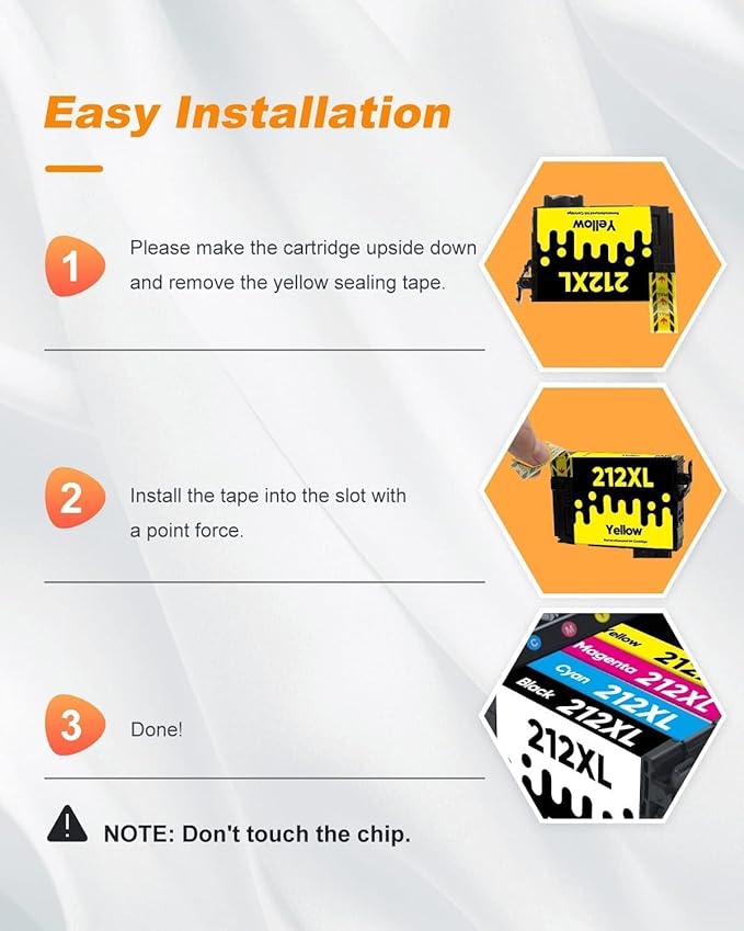 MILEKO 212XL Remanufactured Ink Cartridges Replacement for Epson 212 XL T212 Work for Epson Workforce WF-2850 WF-2830 Expression Home XP-4100 XP-4105 Printer (2 Black, Cyan, Yellow, Magenta, 5-Pack)-DeskLoop Office