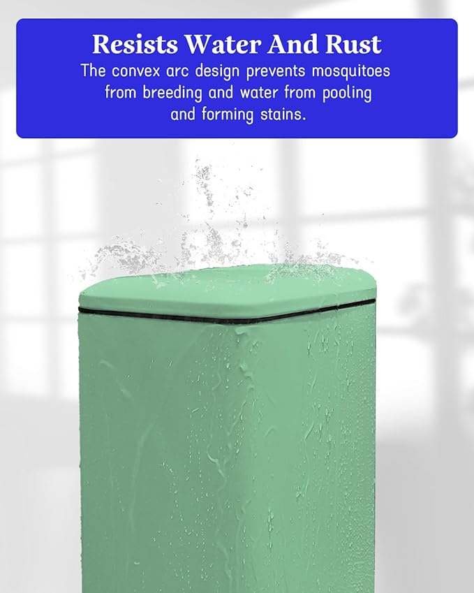 Bathroom Trash Can with Lid,5 Liter / 1.3 Gallon Small Trash Can with Removable Liner Bucket, Soft Close lid & Step Pedal, Stainless Steel Trash Bin for Bathroom,Bedroom,Home Office, Green-DeskLoop Office