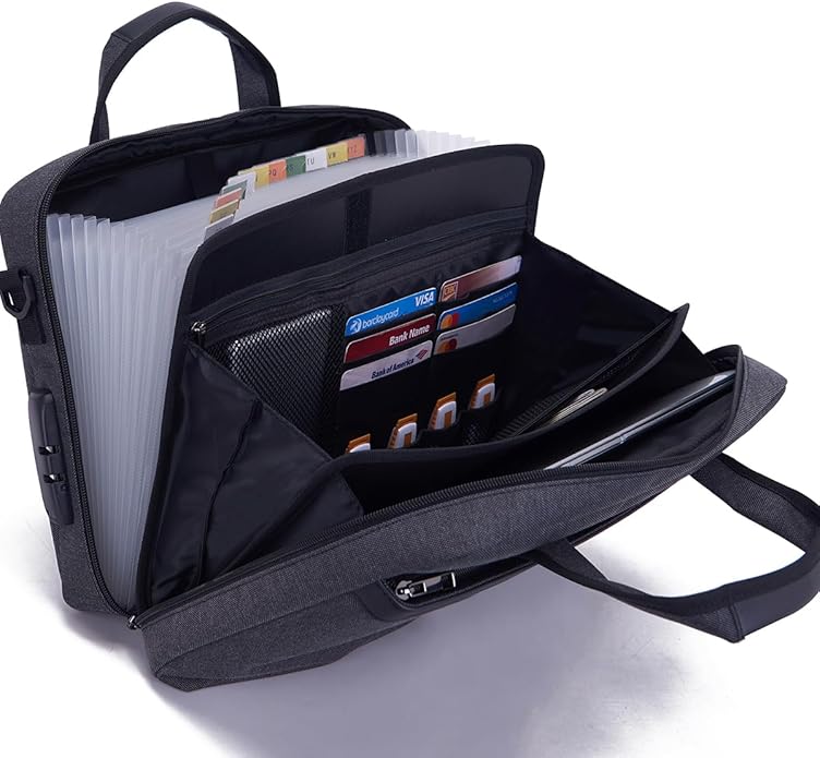 BARDOLPH Heavy Duty Accordian File Organizer with Handle-DeskLoop Office