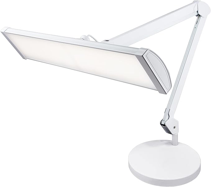 Neatfi 3,500 Lumens Ultra Task Lamp, 26 Inches Metal Lamp, Dimmable, 45W, 270 Pcs SMD LEDs, Desk Light for Home, Office (Non-CCT with Base, White)-DeskLoop Office