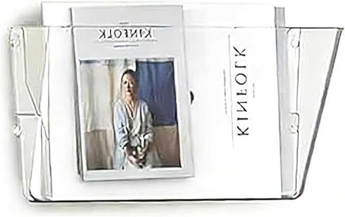 MINDEPOT 1 Pockets Acrylic Wall File Organizer, Plastic Hanging Wall File Holder by MINDEPOT