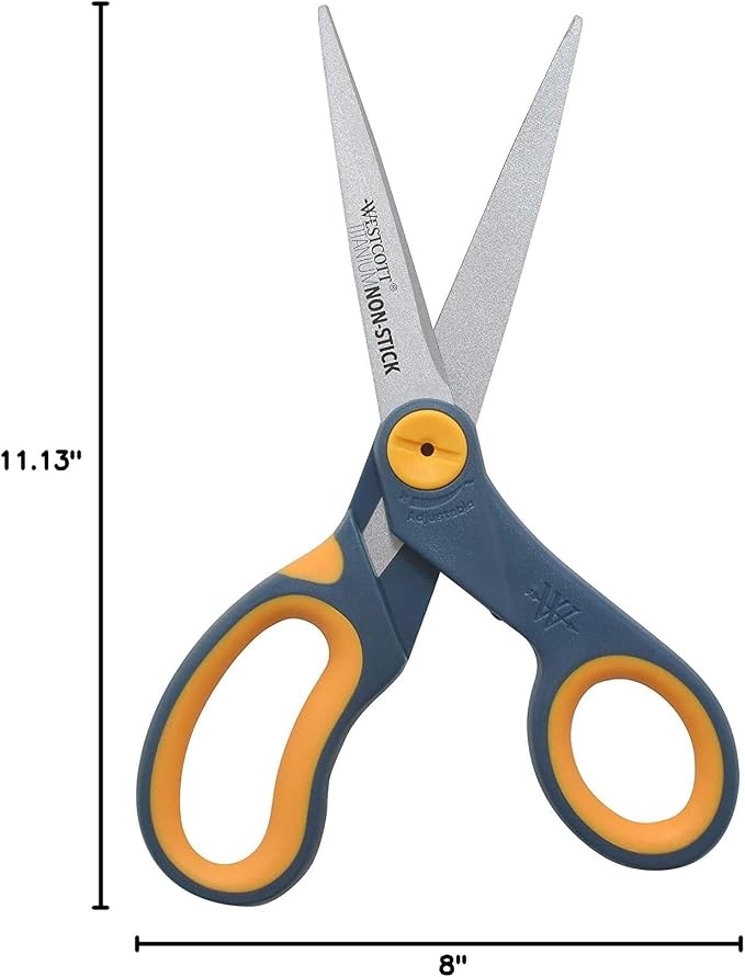 Westcott 8-Inch Non-Stick Titanium Scissors - Image 6