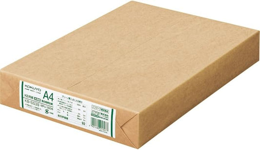 Kokuyo KB Paper, A4, Recycled Multipurpose Print & Copy Paper, 68 Bright (ISO), Thickness 0.1 mm, 66gsm, 500 Sheets, Japan Import (KB-SS39)-DeskLoop Office