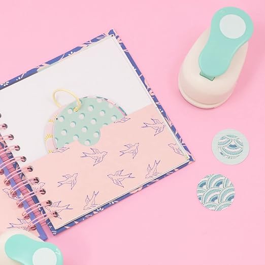 Craftelier - 2 Inch Circle Scallop Punch with Lever Press | Shape Hole Puncher for Paper Crafts | Scalloped Hole Punch for Scrapbooking, DIY Cards & Journals | Mini Hole Punch for Paper & Cardstock.-DeskLoop Office