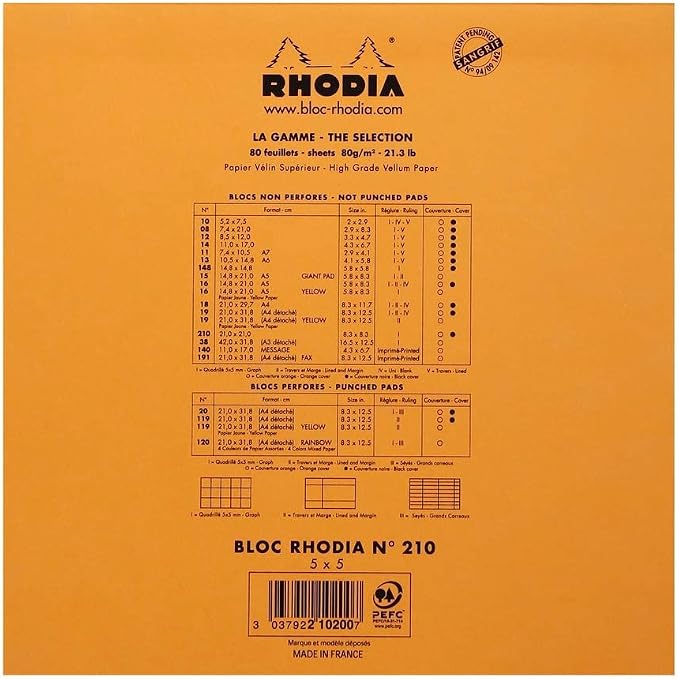 Rhodia 'Le Carre' Notepad, Squared - Image 3
