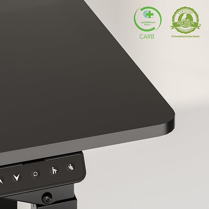 SANODESK 4-Leg Standing Desk, Electric Height Adjustable Desk with Memory Presets for Home Office, Stand up Desk Computer Workstation, 63x28 Inches Black-DeskLoop Office