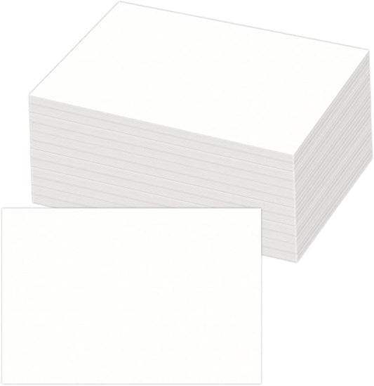 4x6 Blank White Cardstock (Set of 100) - Card Stock for Printer Postcards, Photo Paper Invitations, Greeting, Note, Thank You, DIY Making, Index Cards - Plain for Writing, Stamping, Printing, Art-DeskLoop Office