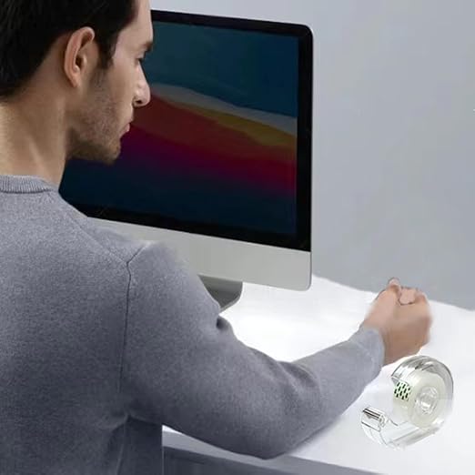 24 Rolls Transparent Tape Refills Rolls 3/4-Inch x 1000 inch, 1 inch Core, Clear Gift Wrapping Tape Refill Roll for Office, Home, School-DeskLoop Office