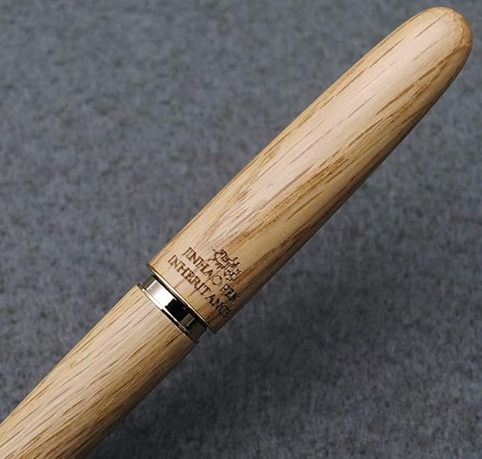 JINHAO 9036 Natural Wood Fountain Pen Handmade Ink Pen (Medium Nib 0.7mm, Oak Wood)-DeskLoop Office