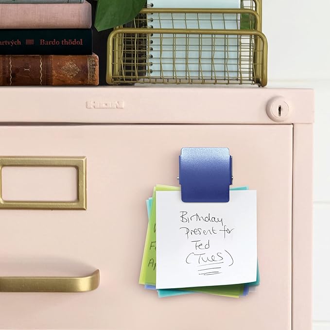 Extra Strong Magnetic Clips for Refrigerator and More, Large Blue, 3-Pack-DeskLoop Office