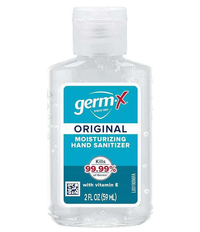 Germ-X Original Hand Sanitizer, Non-Drying Moisturizing Gel with Vitamin E, Instant and No Rinse Formula, Bulk Mini Travel Size for On-The-Go, 2 Fl Oz (Pack of 48)-DeskLoop Office