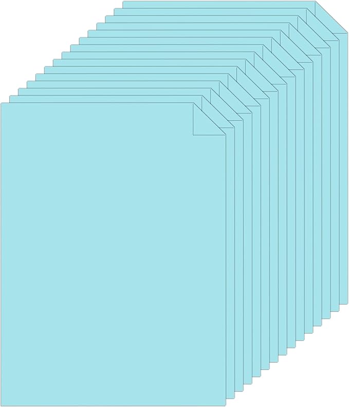 28 Sheets Light Blue Cardstock 8.5 x 11 Scrapbook Paper, 92lb Heavyweight Paper Card Stock for School Crafting, DIY Cards, Wedding Invitations, Certificates-DeskLoop Office
