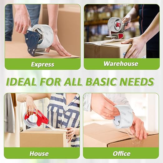 KAMOTA Packing Tape, 36 Rolls Heavy Duty Clear Packaging Tape for Shipping Packaging Moving Sealing, 1.88 inches Wide, 65 Yards Per Roll, Total 2340 Yards with 4 Dispensers-DeskLoop Office