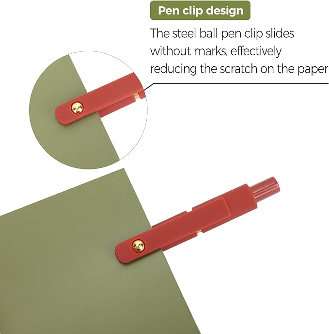 Ddaowanx Gel Pens, 12 Pcs 0.5mm Quick Dry Black Ink Pens Fine Point Smooth Writing Pens, Cute Office School Supplies Gifts for Women (12 Pcs Vintage-Black Ink)-DeskLoop Office