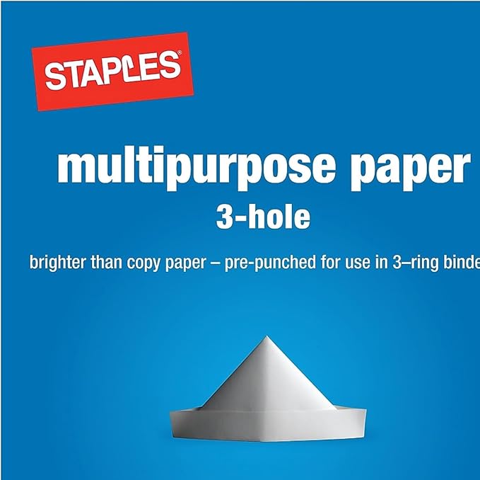 Staples Multipurpose Paper, 8 1/2 x 11, 3-Hole Punched, - Image 5