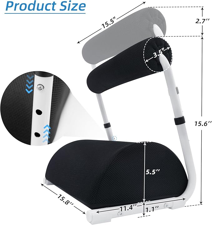 Foot Rest for Under Desk at Work - 3 Positions Height Adjustable Leg Rest for Office or Home Use, Ergonomic Footrest with Detachable Cushion-DeskLoop Office