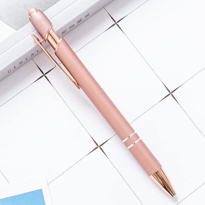 PASISIBICK 12 Pieces Rose Gold Ballpoint Pen - Image 8