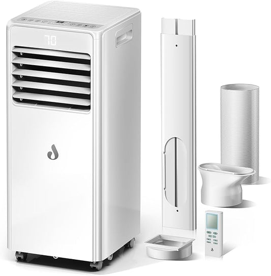 10,000 BTU Portable Air Conditioners for Rooms Up to 450 Sq.Ft,4-in-1 Cooling & Dehumidifier Air Conditioning Unit with Remote,Smart AC Unit with Installation Kit for Home/Office-DeskLoop Office