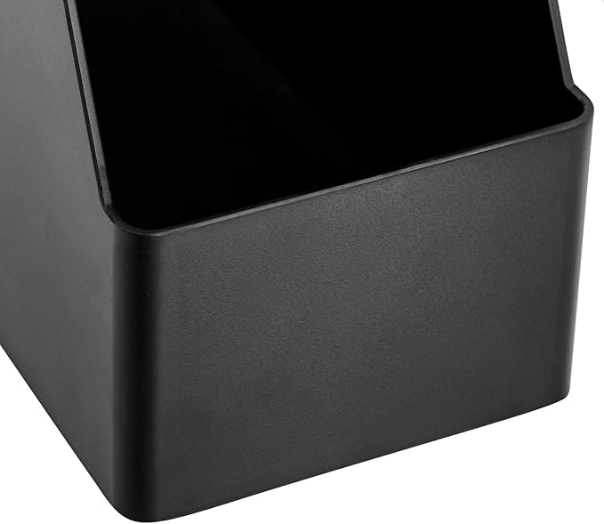 Amazon Basics Plastic Desk Organizer - Vertical Magazine and File Holder, Black, 2-Pack-DeskLoop Office