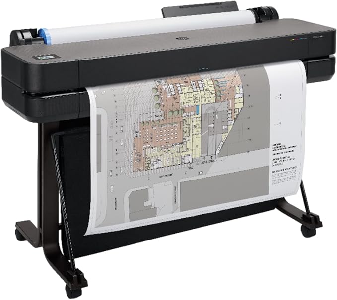 HP DesignJet T630 Large Format 36-inch Plotter Printer, with Auto Sheet Feeder, Media Bin & Stand (5HB11D) - New Model-DeskLoop Office