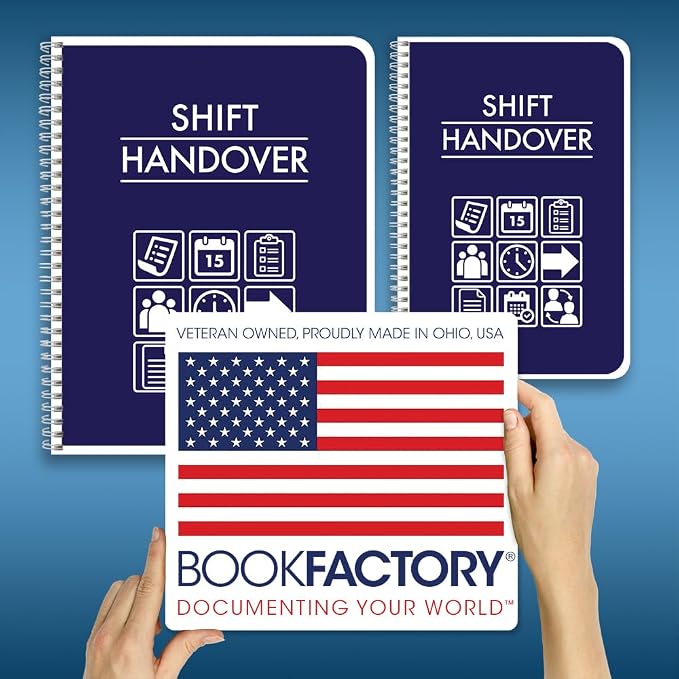 BookFactory Shift Handover Log Book Shift Hand Over Communications Logbook - Image 5