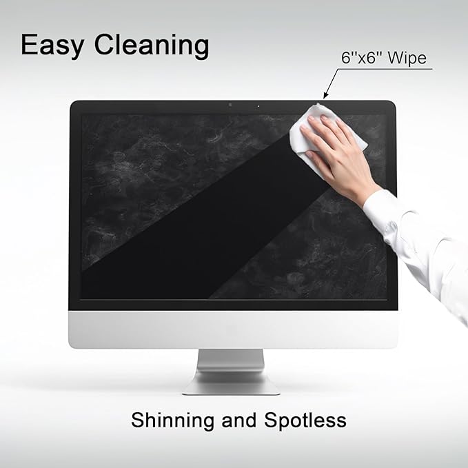 Screen Wipes for Electronics, 120 Count 6"x6" Pre-Moistened Screen Cleaner for Screens, Computer,Laptop,Tablet,Phone,Monitor,Car Screen Cleaner, Lens Wipes Individually Wrapped-DeskLoop Office